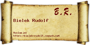 Bielek Rudolf névjegykártya